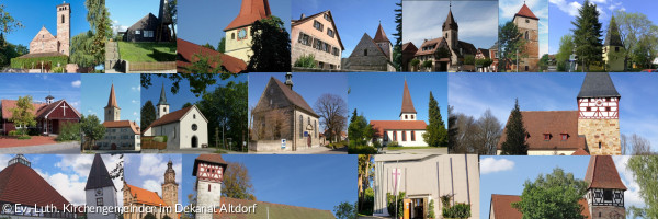 Kirchengemeinden im Dekanat Altdorf