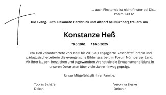 Nachruf von Konstanze Heß